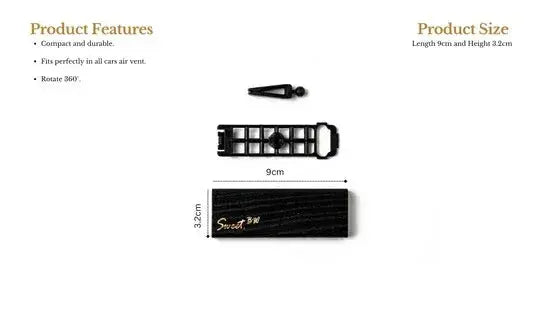 SWEETBW SOLID WOOD Luxury Car Air Freshener SweetBW